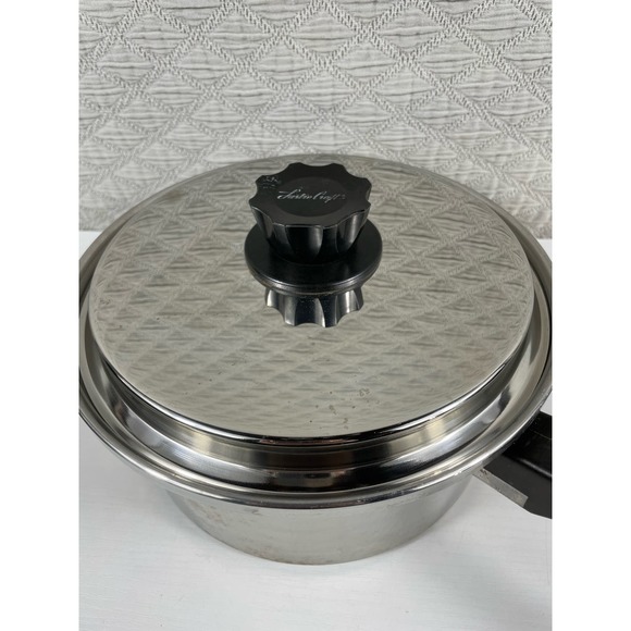 Vintage Luster Craft 3 Quart Saucepan Made In USA 3 Ply Stainless Steel - Picture 2 of 8